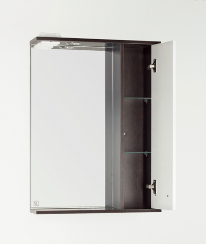 Зеркало со шкафом Style Line Эко стиль Панда W 60 С с подсветкой Белое Венге фото 8