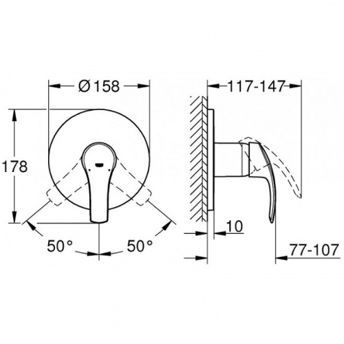 Смеситель для душа Grohe Eurosmart 24042002 Хром фото 3