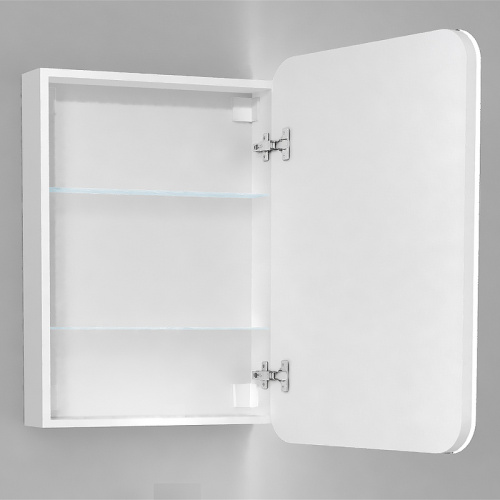 Зеркальный шкаф Jorno Briz 50 Bri.03.50/W с подсветкой с сенсорным выключателем фото 3