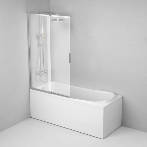 Комплект акриловой ванны со шторкой и душевой системой AM.PM Like 150x70 W80ASET-150SL без гидромассажа фото 2